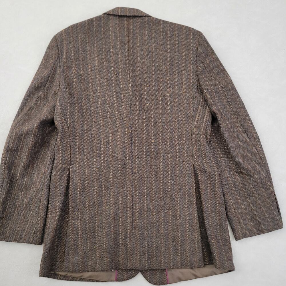 Haggar Mens 44L Gallery Jacket Sport Coat Check Donegal Tweed Vintage - Picture 7 of 10